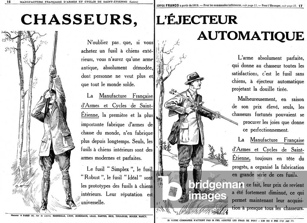 Arms and hunting items, in Manufrance catalogue, 1931 (print)