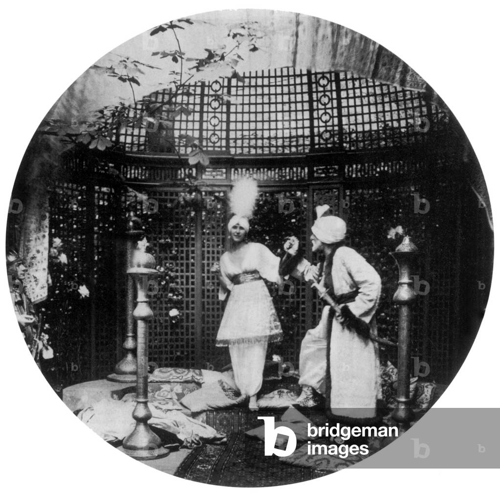 Paul Poiret (1879-1944) and his wife Denise at a party on june 24, 1911, photo by Henri Manuel