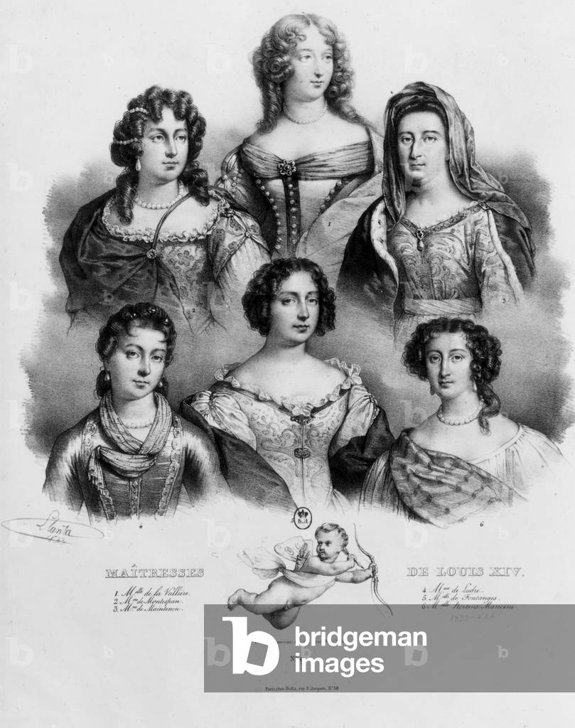 Mistresses of Louis XIV, 19th century (engraving)