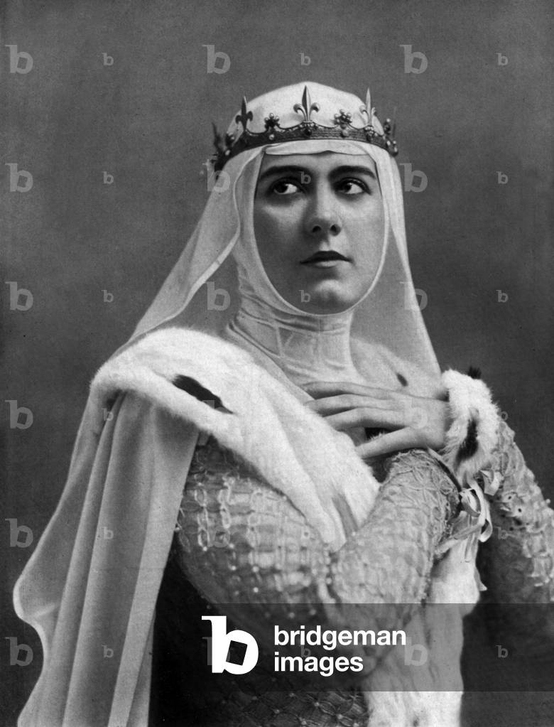 French comedian Marie-Louise Derval as Catherine de France in play 