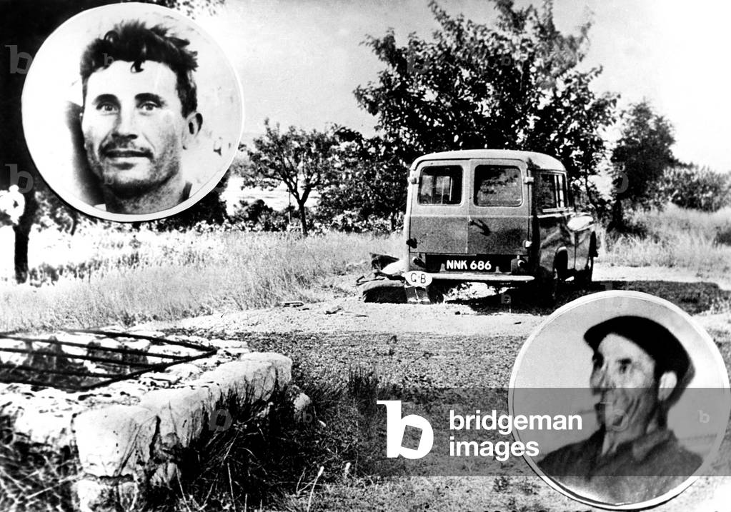 the Dominici affair: the Jack, Anne et Elizabeth Drummond's car (their body will be found near Lurs, south of France august 05, 1952)