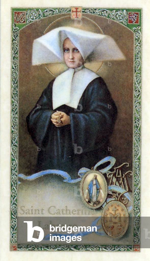 Saint Catherine Laboure, 19th century (litho)