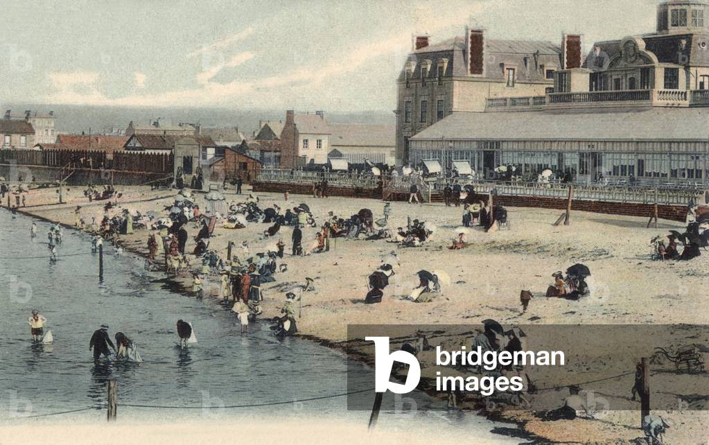 Cherbourg: beach and casino, c. 1906 (Postcard)
