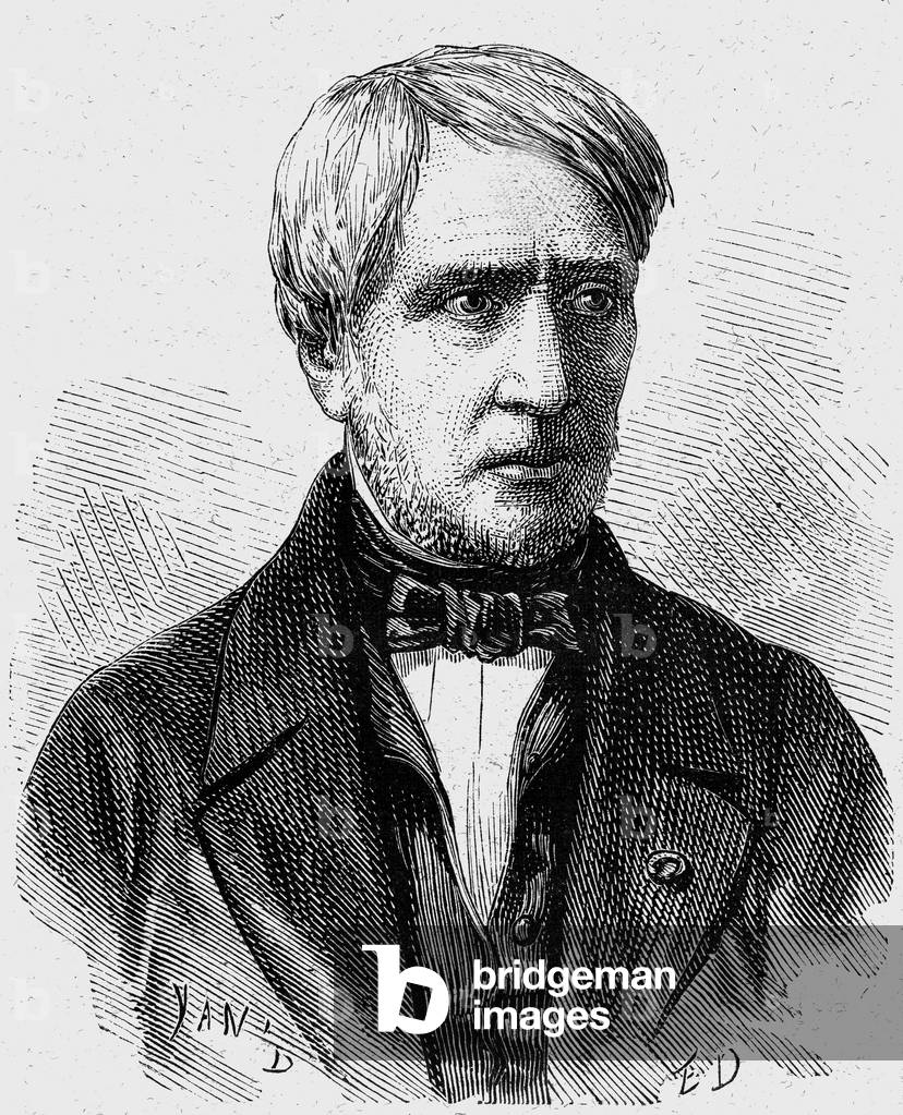 Antoine Cesar Becquerel (1788-1878) french physicist, engraving