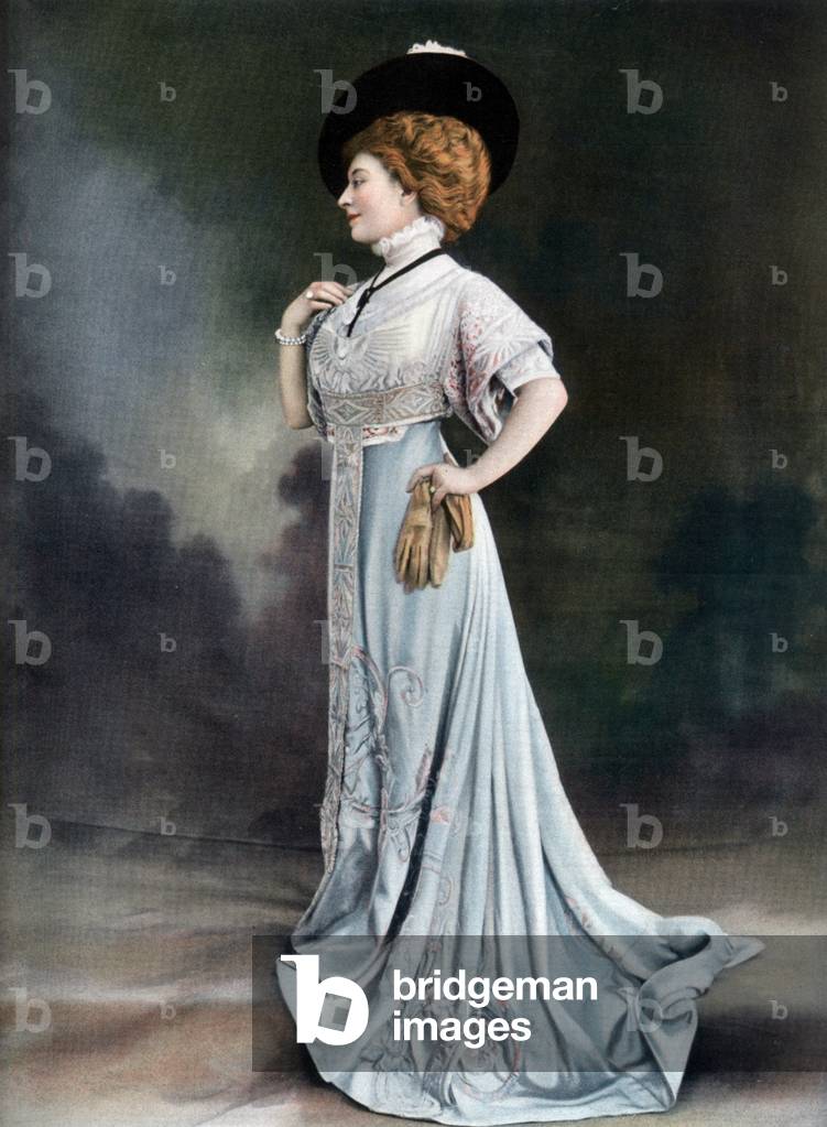 French comedian Cecile Sorel (1873-1966) as Henriette Duclos in play 
