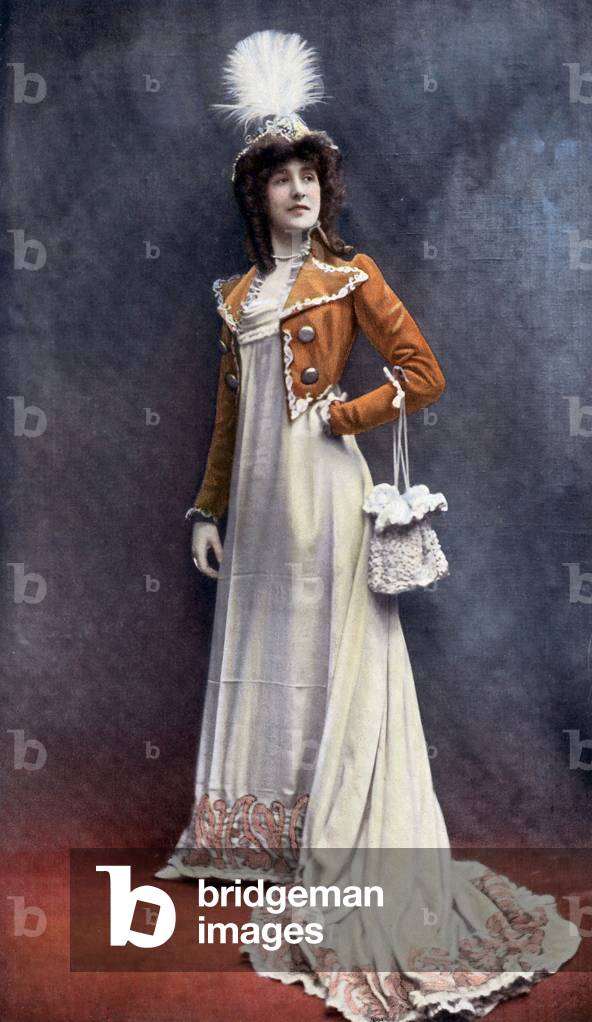 Miss Mitzi Dalti as Delvaporine in play Cadet Roussel photo by Cautin and Berger from french paper 