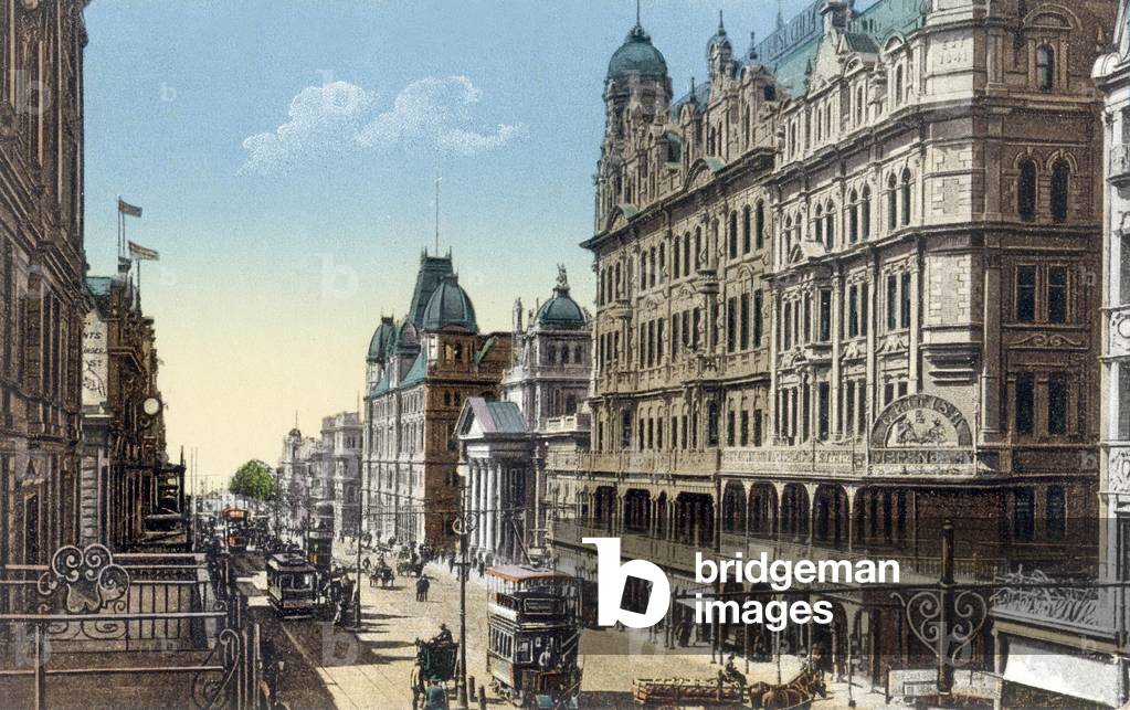 Cape Town in South Africa: main street, Postcard, c. 1905