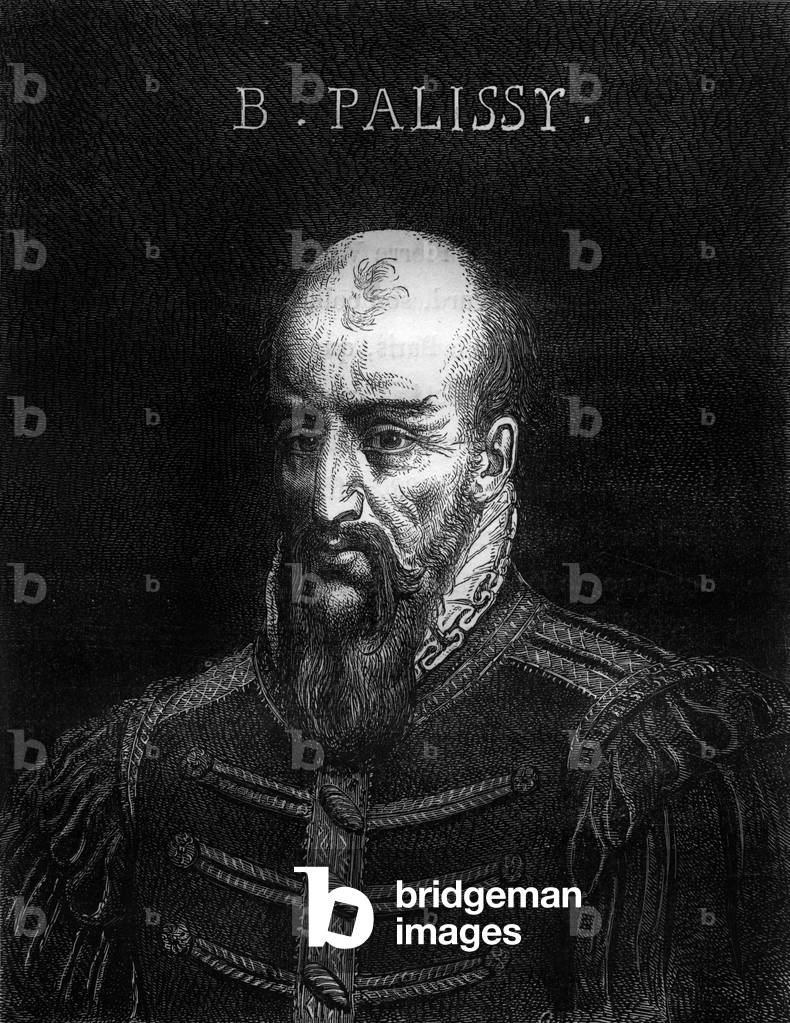 Bernard Palissy (1510-1589) french potter, engraving by Sotain after Montalan