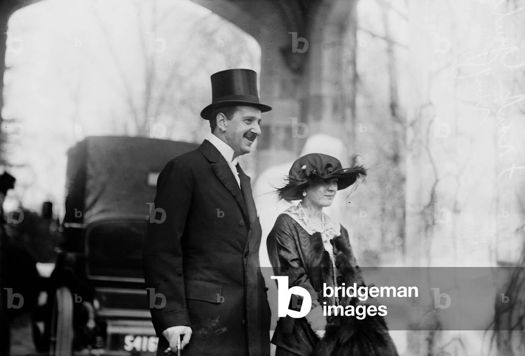 Frank Jay Gould (1877-1956) and his 2nd wife Edith Kelly at wedding of HelenMillerGould (Frank's sister) in 1913