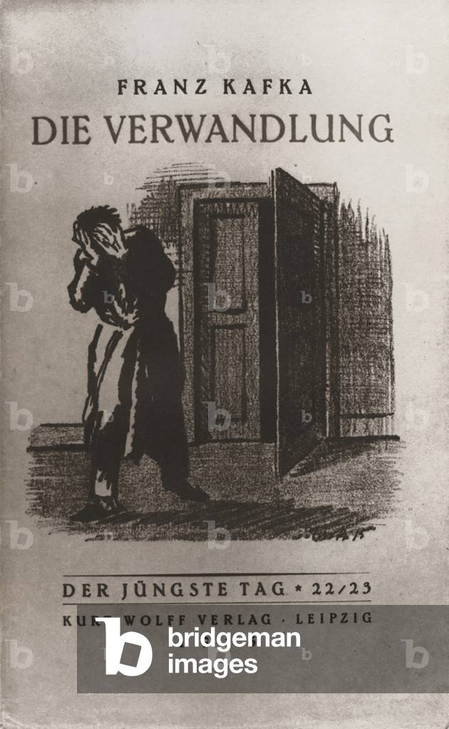 Cover of book by Franz Kafka “The Metamorphosis” 1915, illustration by Ottomar Starke