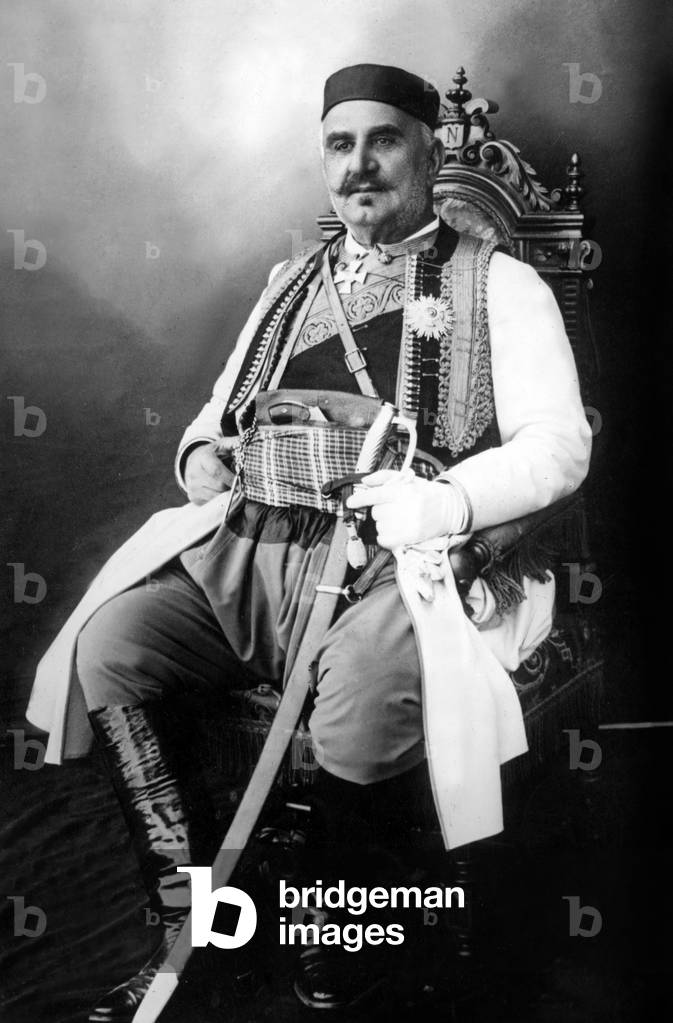 King Nicolas of Montenegro (1841-1921) in october 1912