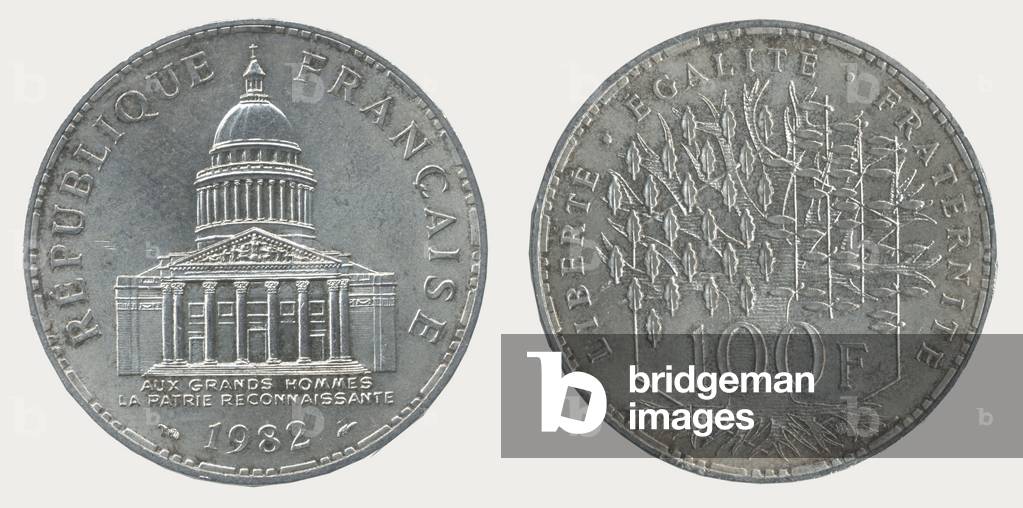 French coin of 100 francs in 1982