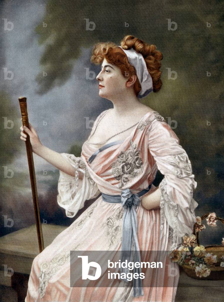 French comedian Marie Therese Pierat, photo by Nadar from french paper 