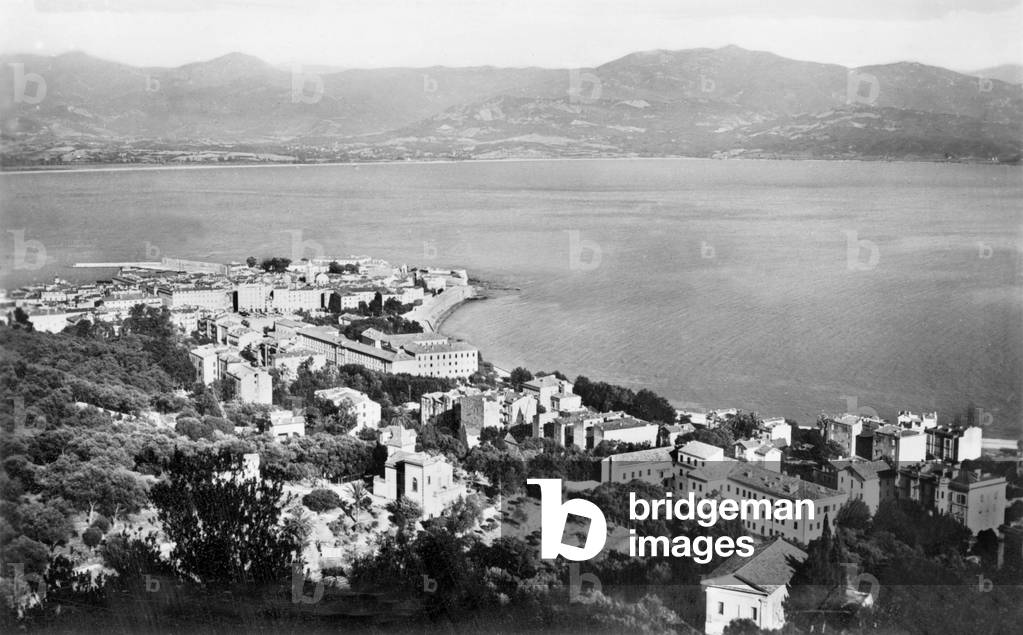 View of Ajaccio , Corsica, France c. 1950