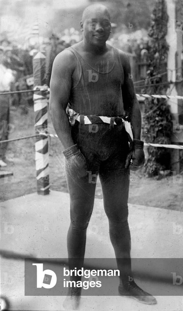 Jack Johnson  aka 'Galveston Giant', american boxer, c. 1910