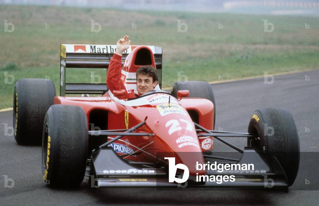 Formula 1 driver Jean Alesi in his Ferrari (F93A) in 1993