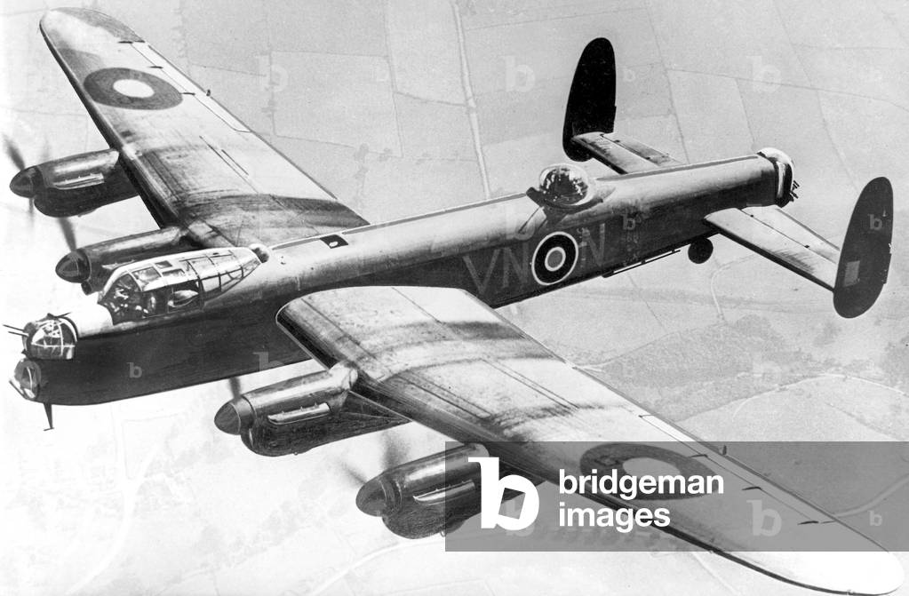English heavy bomber Avro Lancaster, 1942  (illustration)