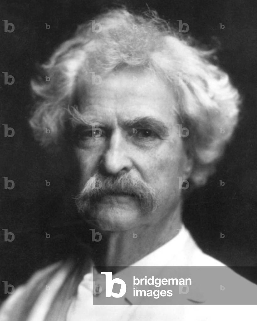 Samuel Langhorne Clemens aka Mark Twain (1835-1910) american journalist and novelist c. 1910