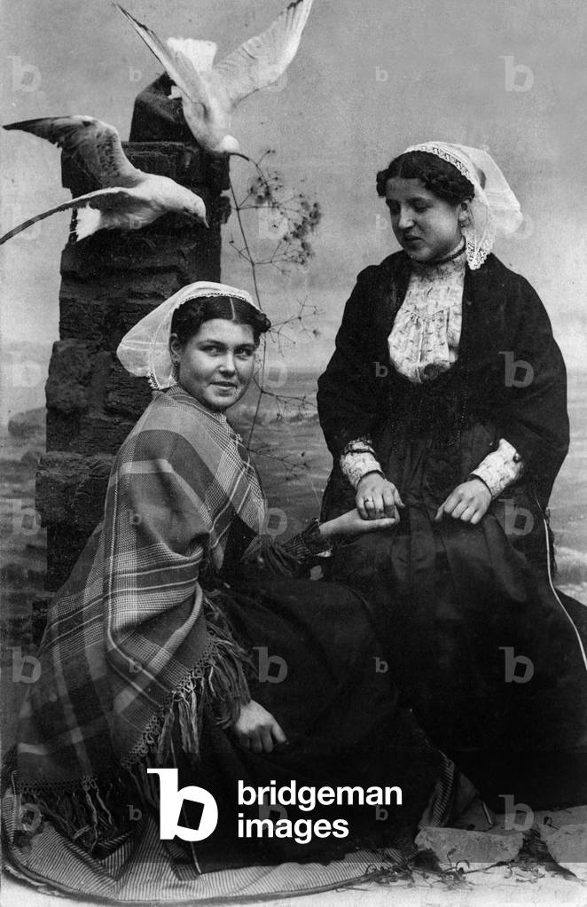 Traditional Costums of Perros Guirec and Ploumanach (Brittany) Postcard, c. 1909
