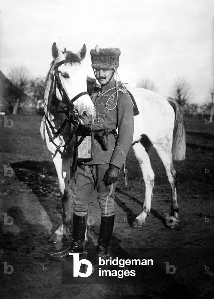 Prince Adolf of Schaumburg Lippe (1859-1916) with horse, c. 1910