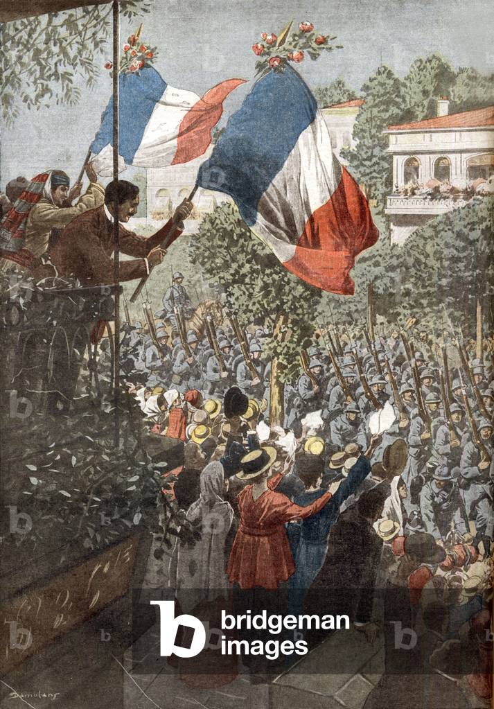 French troops in Thessaly (Greece), illustration from french newspaper Le Petit Journal