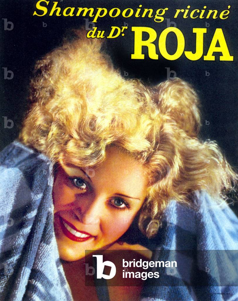 Advert for shampoo with castor oil of Dr Roja in 1949 (print)