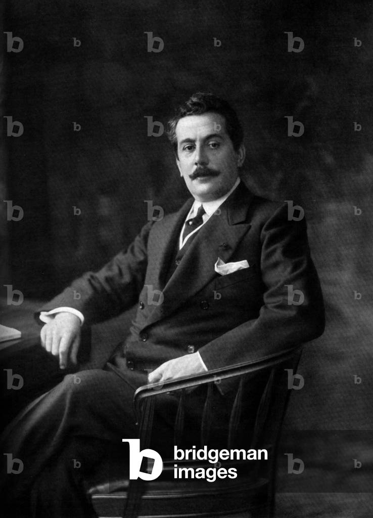 Giacomo Puccini (1858-1924) italian composer, photo by Boisonnas and Taponier 1907