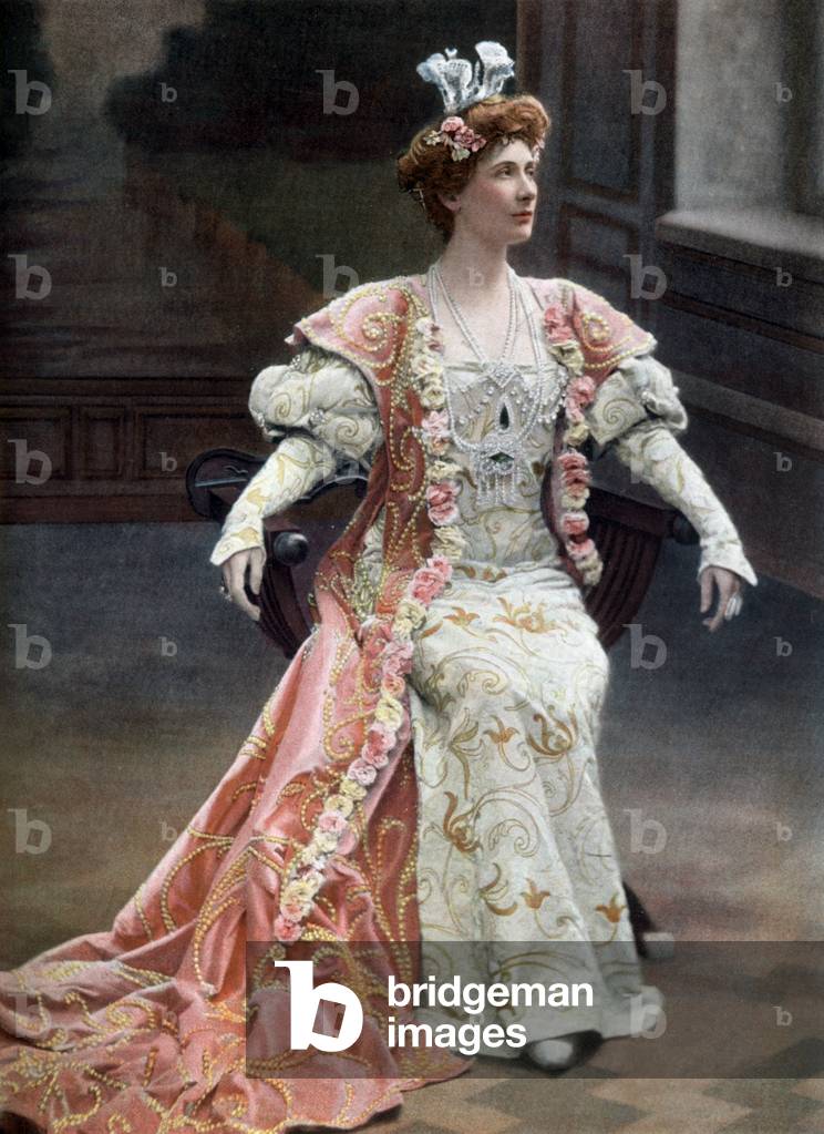 Scottish opera singer Mary Garden (1874-1967) as Orlanda in opera 