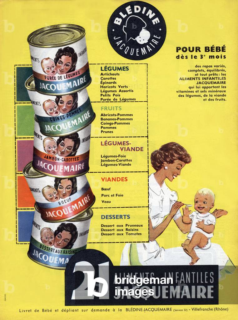 French advertisement for Bledine (food for children)