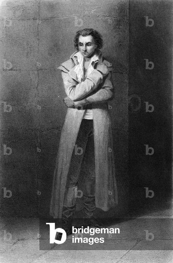 Philippe Francois Nazaire Fabre d' Eglantine (1750 -1794) french poet secretary of the minister of justice and deputy of Paris at the Convention he voted the death of the king accused of bribery in the India company scandal he was executed, engraving