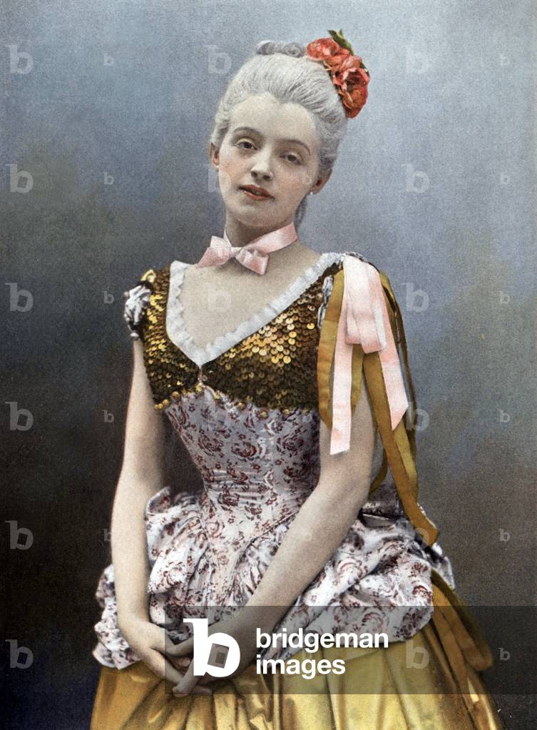 Gabrielle Reju aka Rejane (1856-1920) french comedian here as Colombine in play 