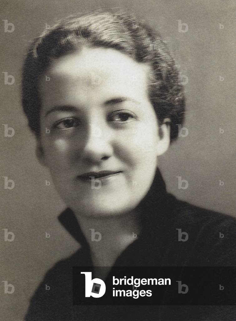 Germaine Tillion, French ethnographer and fighter anti-nazi c. 1935 (b/w photo)