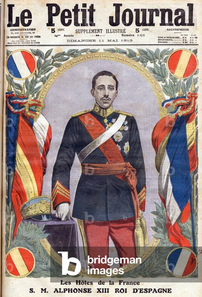 Alphonse XIII in France, 1913 (print)