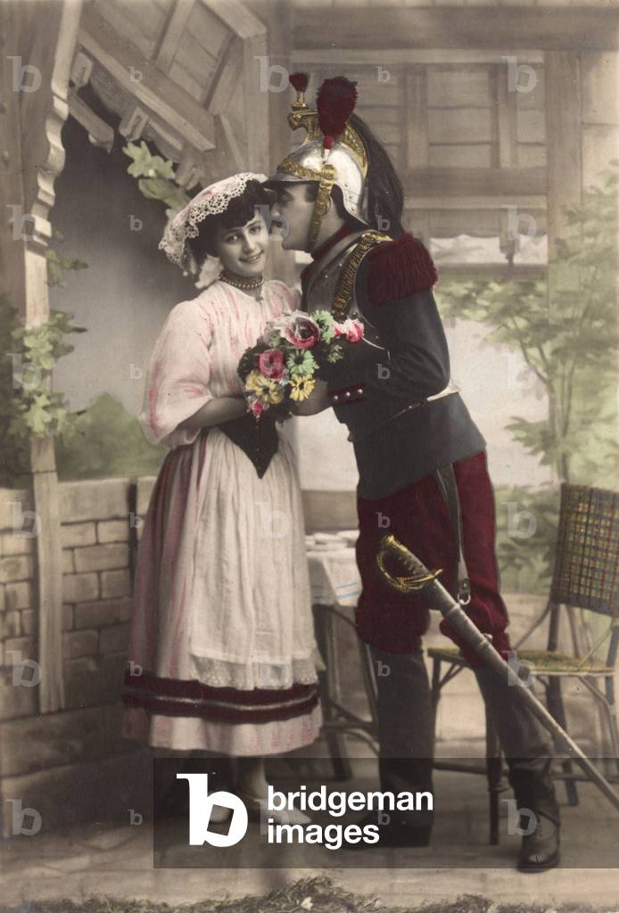 Couple of lovers, Postcard, c. 1910