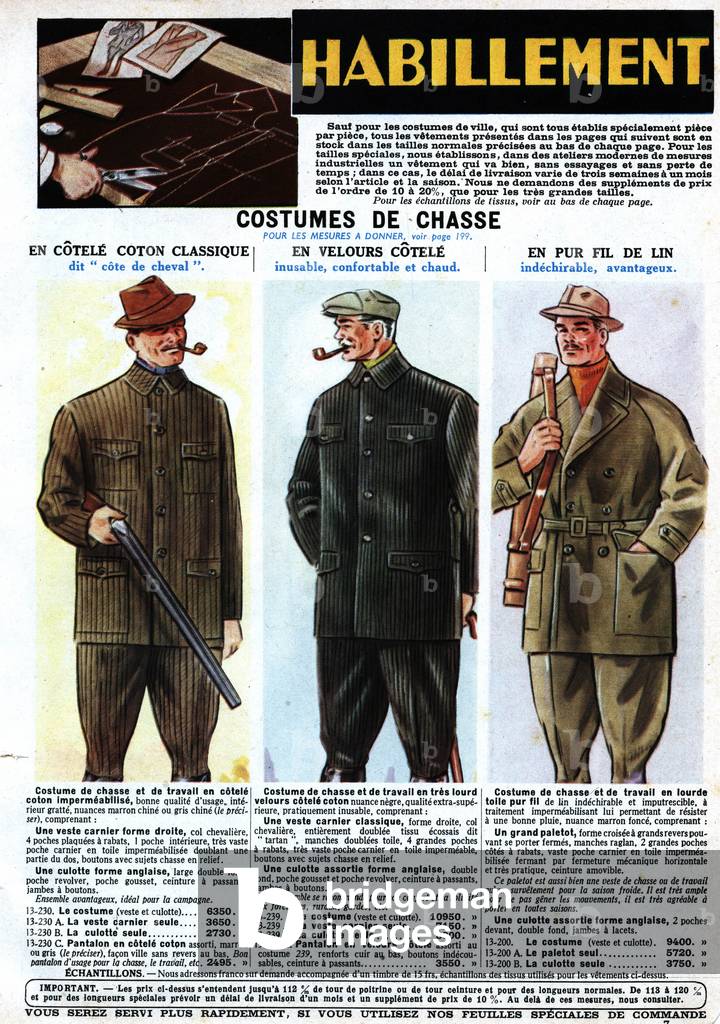 Hunter's suits, c.1950s (print)