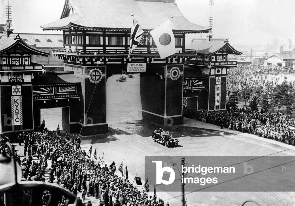 Prince Wales Edward (future king Edward VIII of England then duke of Windsor) in Kyoto, Japan, 1922