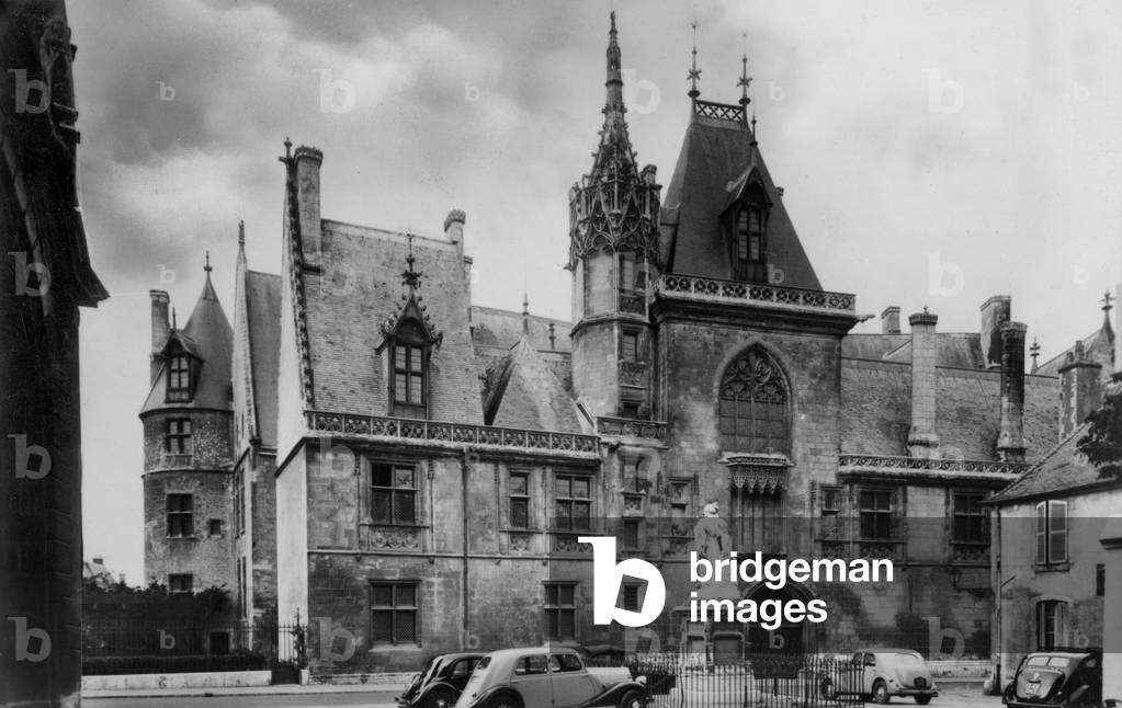 Bourges, France: the house of Jacques Coeur (1443-1450), 1955