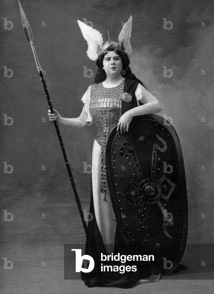 Russian soprano Felia Litvinne as Brunhilde in opera 