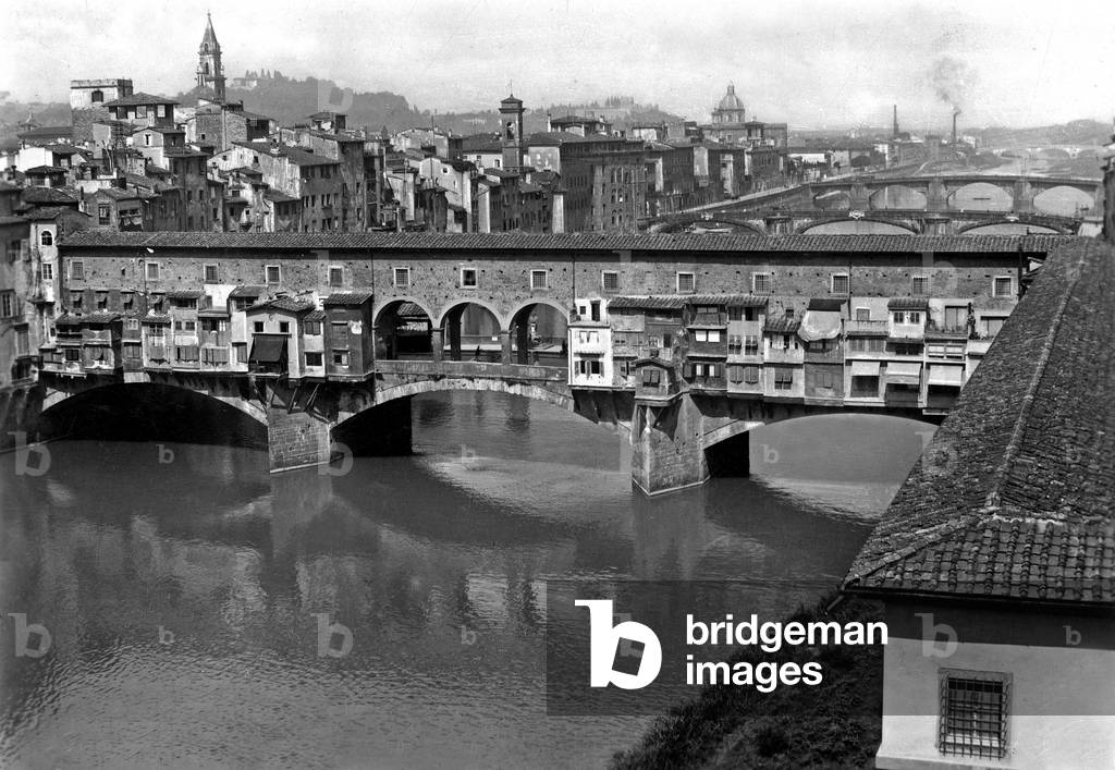 Florence, Italy: Ponte Vecchio, Postcard, 1946