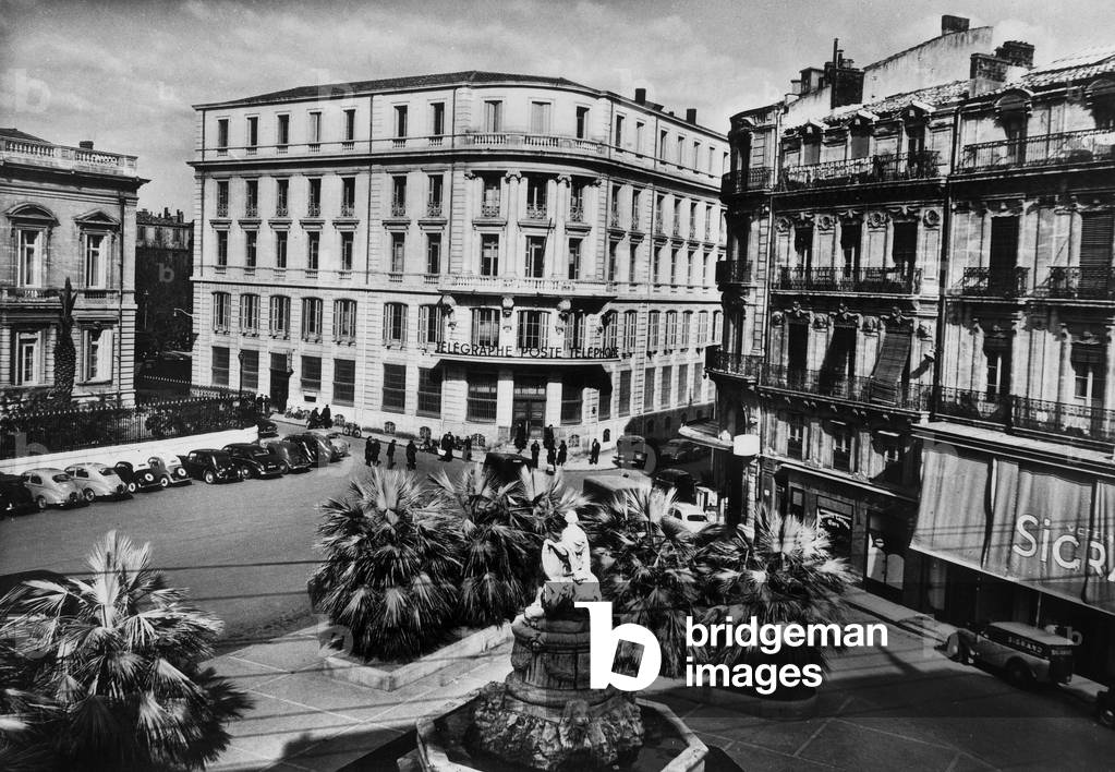 Montpellier, France: post office, Postcard, c. 1950