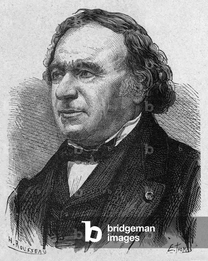 Jean-Baptiste Andre Dumas (1800-1884) french scientist, chemist and politcian, engraving