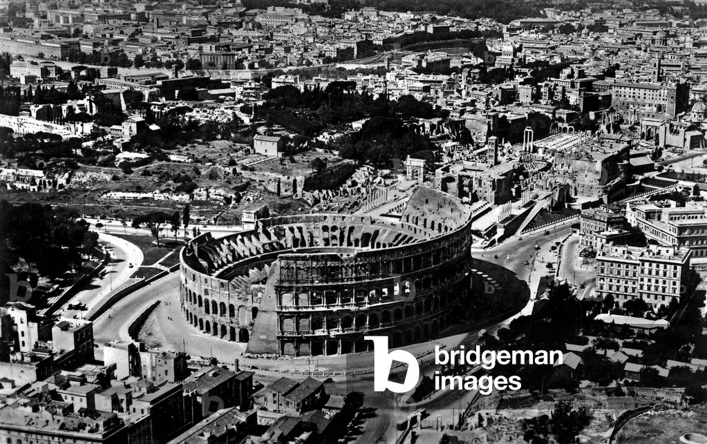 View of Coliseum in Rome, Postcard, 1946