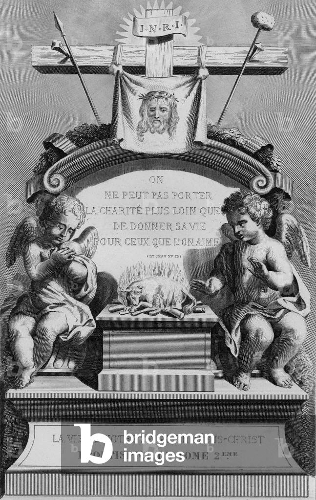 frontispiece of the life of Jesus Christ  (engraving)