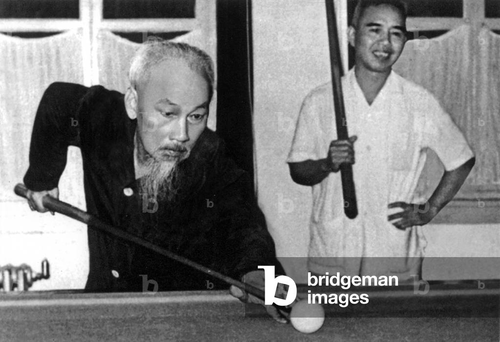 Ho Chi Minh playing billards, c.1960 (photo)