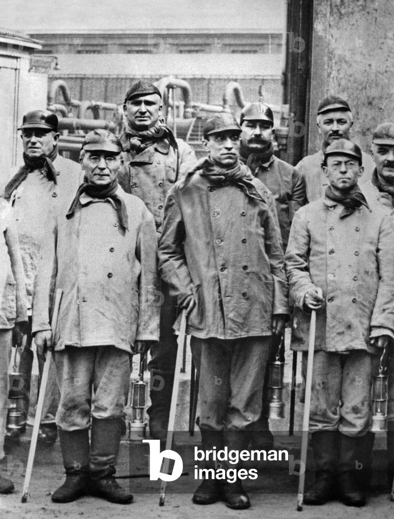 Pope Pius XII as miner in Germany c.1920 (b/w photo)