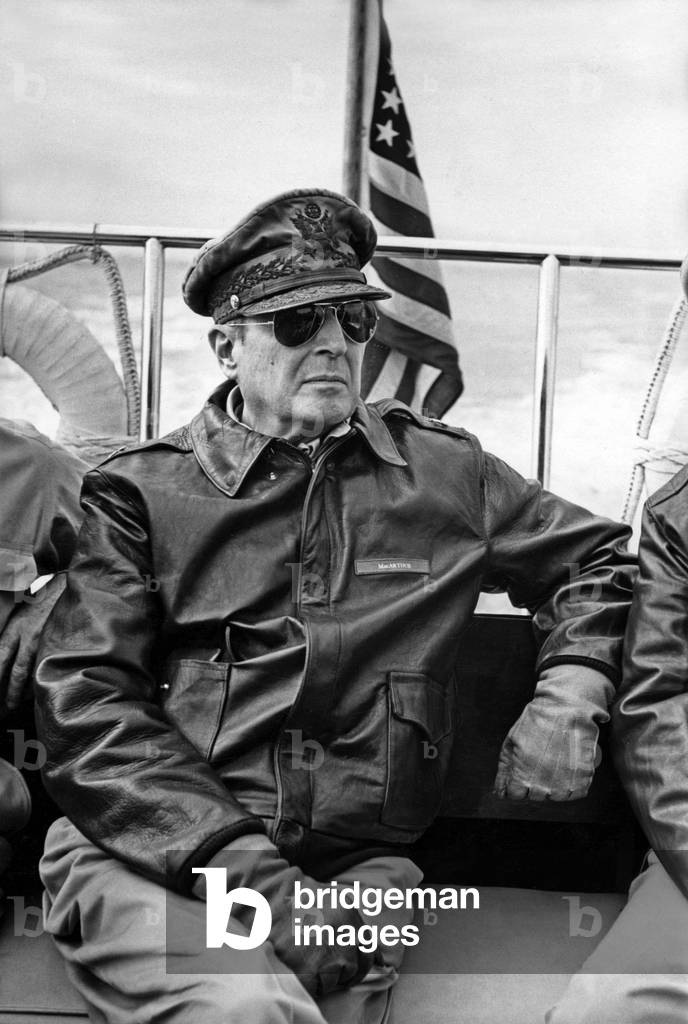 Douglas MacArthur, Korea, 1950 (b/w photo)