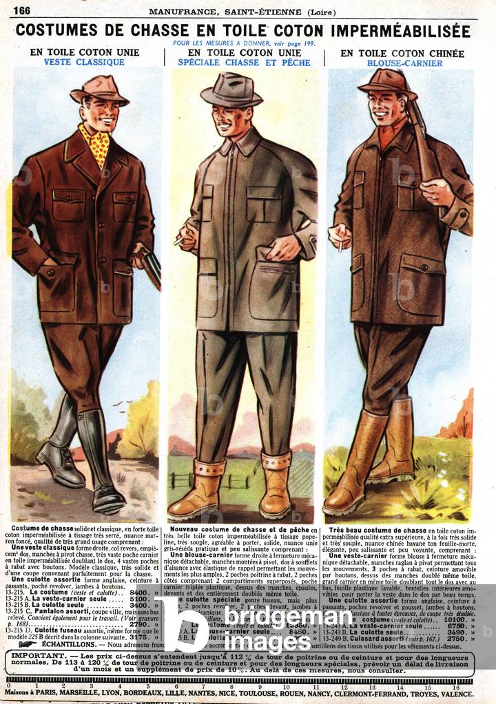 Hunter's waterproofed suits, c.1950s (print)