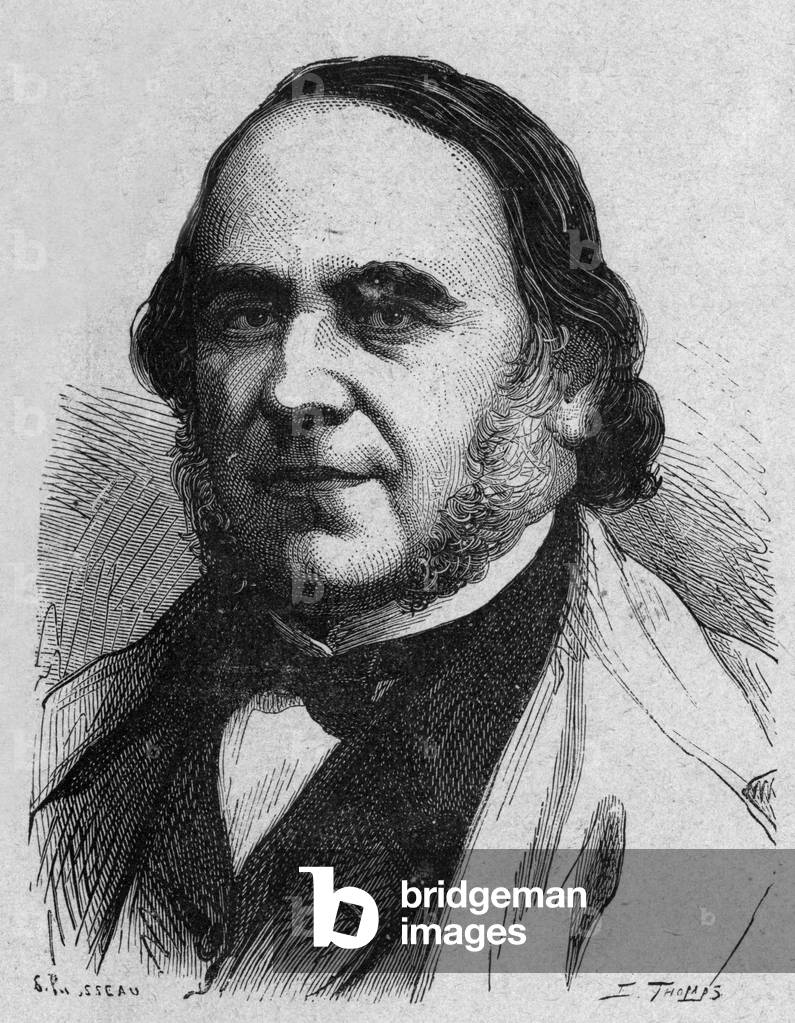 Jacques Marie Cyprien Victor Coste (1807-1873) french naturalist, engraving