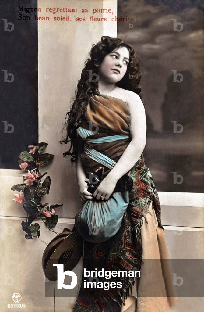 Young woman, postacrd, c. 1900