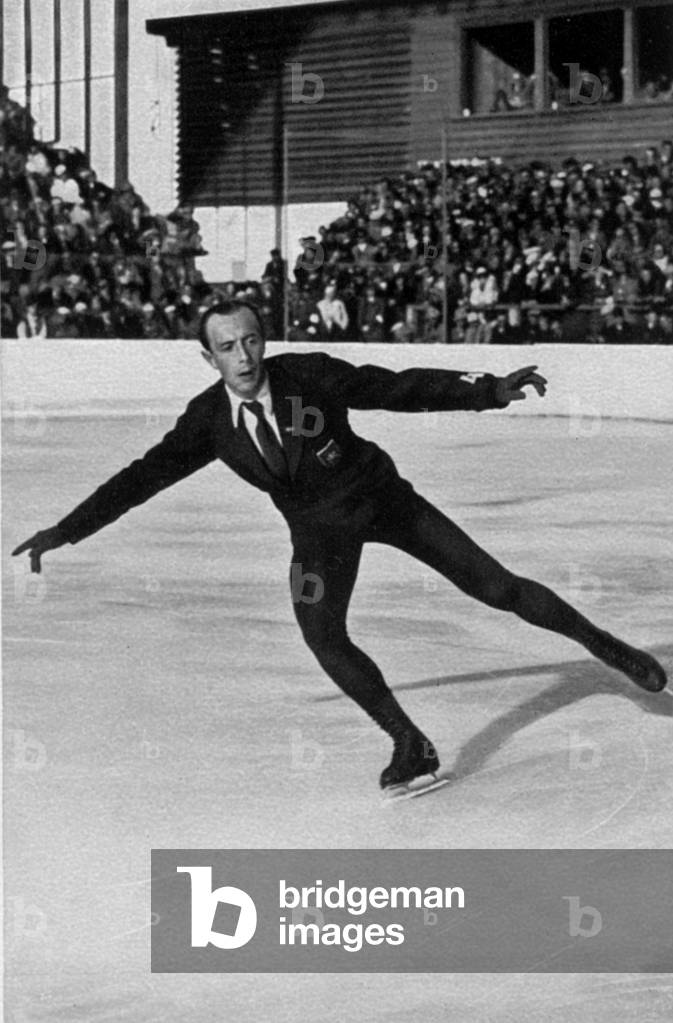 Olympic games in Garmisch-Partenkirchen, 1936: figure skating: german skater Ernst Baier
